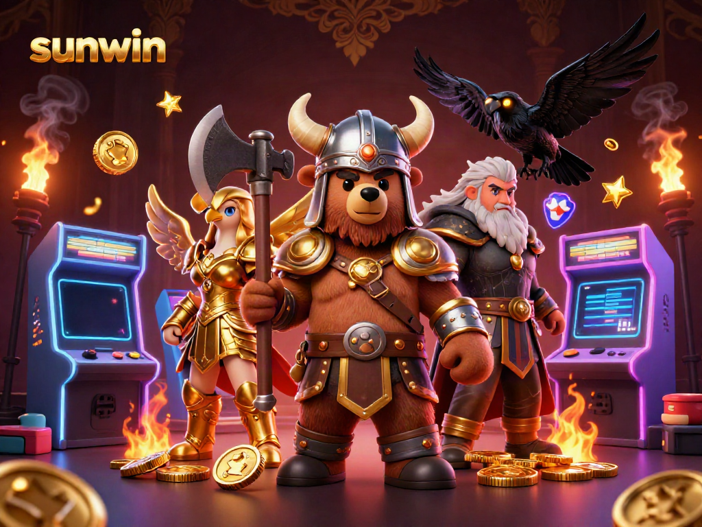 Experience thrilling casino action with sunwin featuring vibrant characters and game elements